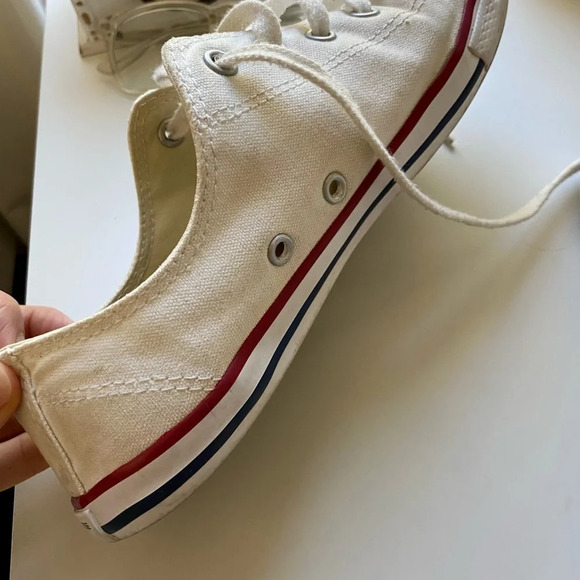 Women’s Off White Converse All Stars Size 7 - Picture 4 of 9